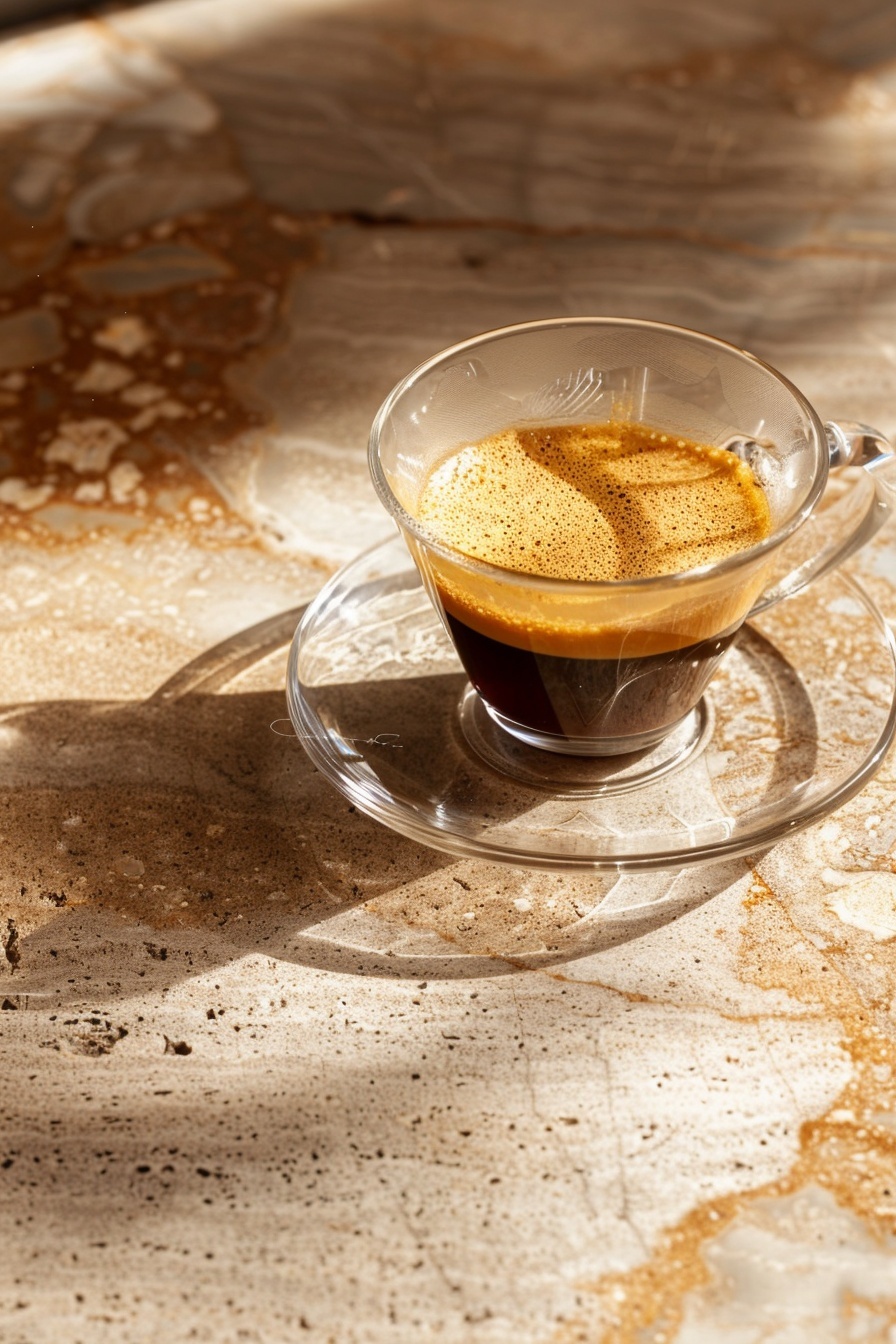 Espresso on marble